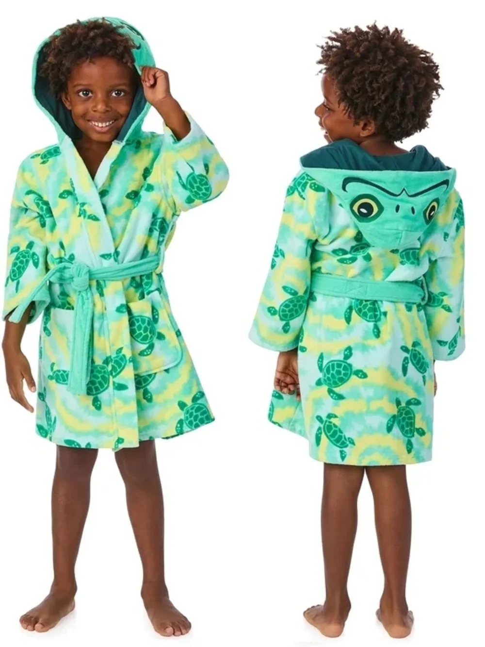 Saint Eve Kids Hooded Terry Swim and Beach Cover Up Robe Size M 10-12